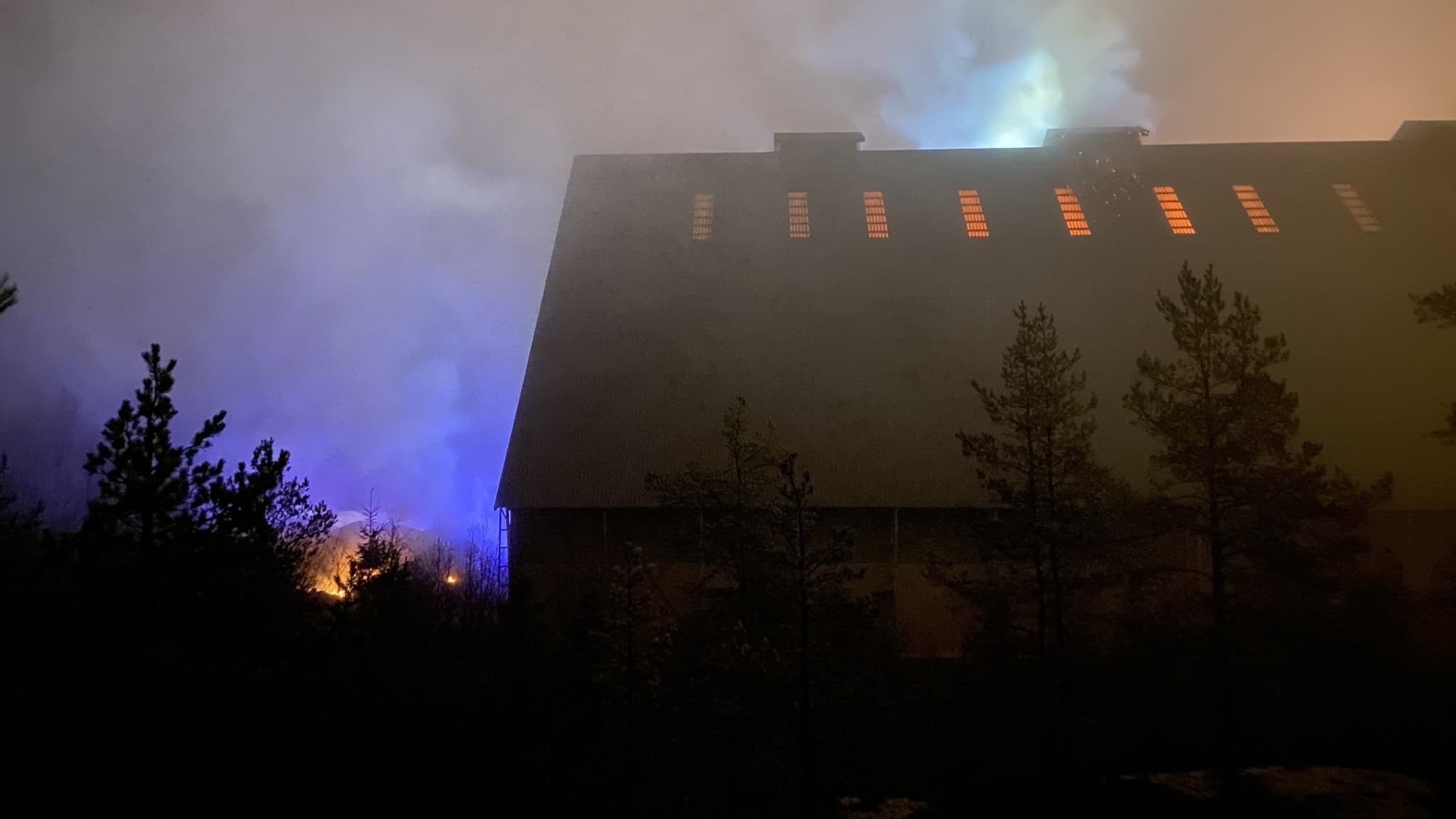Brand i pelletsmagasin i Härnösand