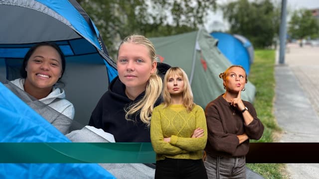 Juniornyheterna om fans som tältar för att stå nära Hov1 på avskedskonserten 