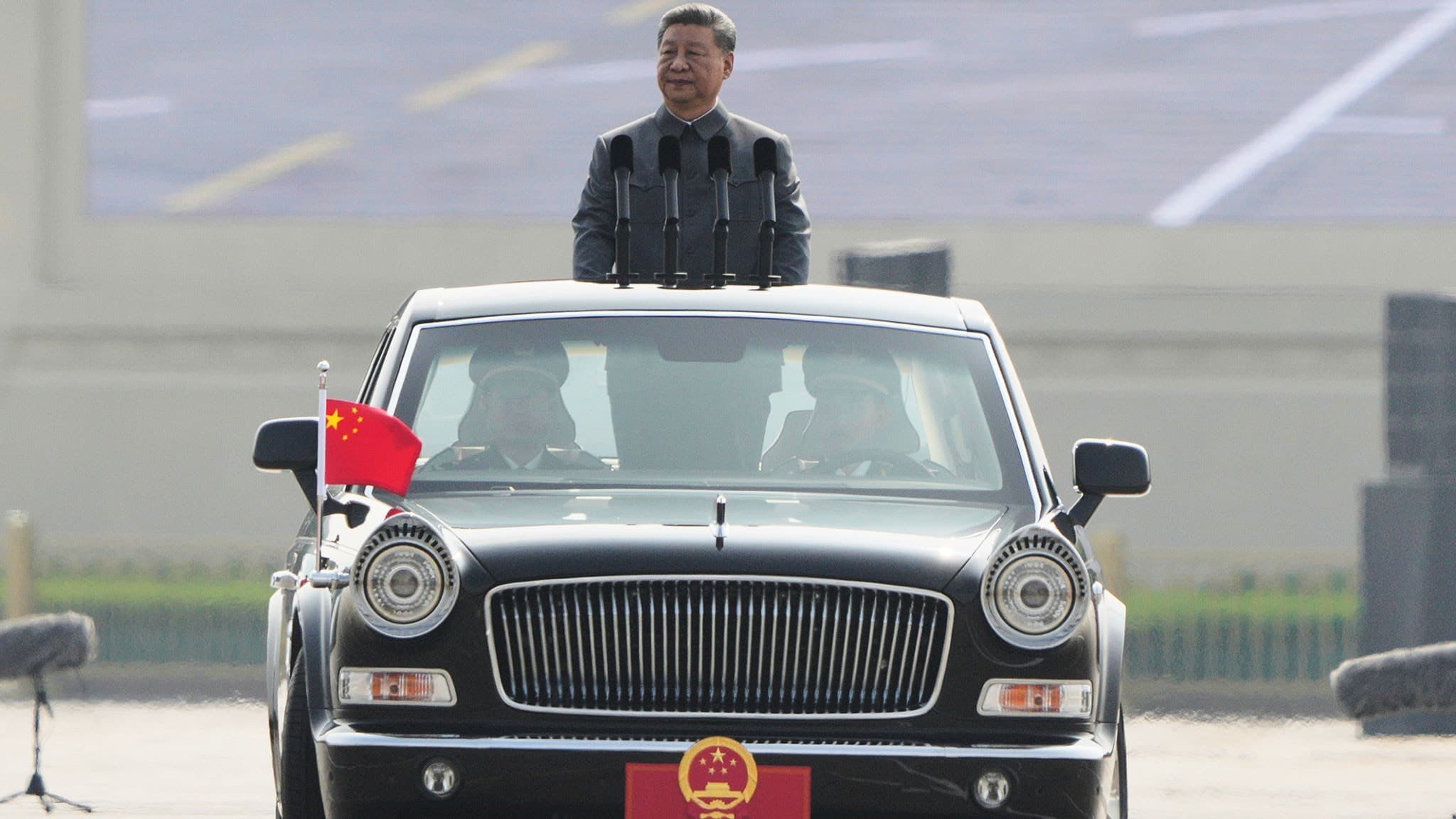 Xi Jinping i en bil
